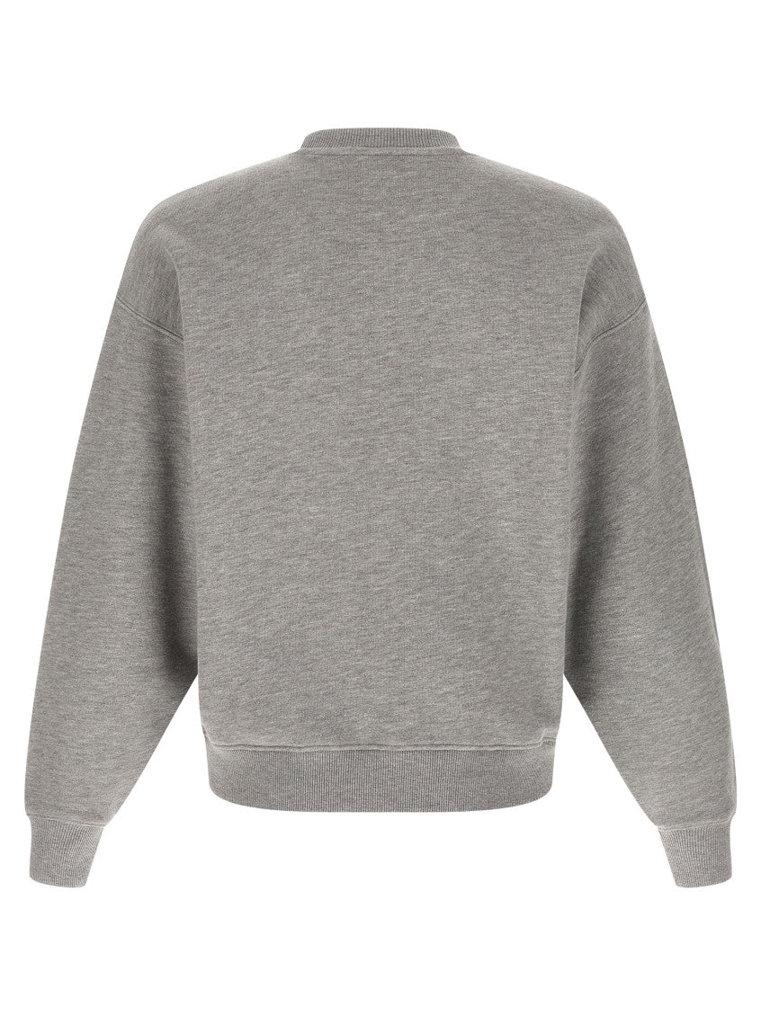 Grey Logo Print Embroidery Sweatshirt 2