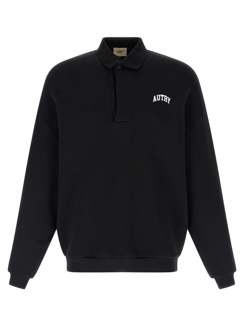 Black 'Autry College' Polo Shirt 1