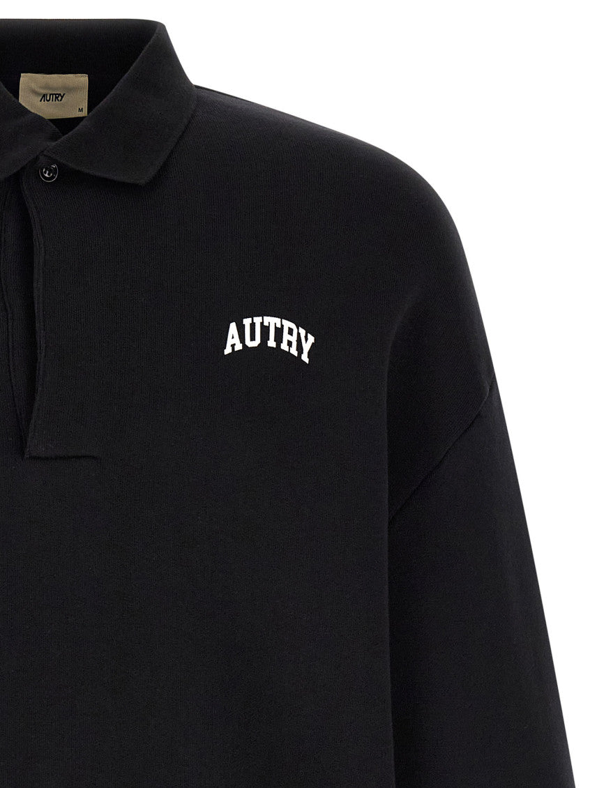 Black 'Autry College' Polo Shirt 3