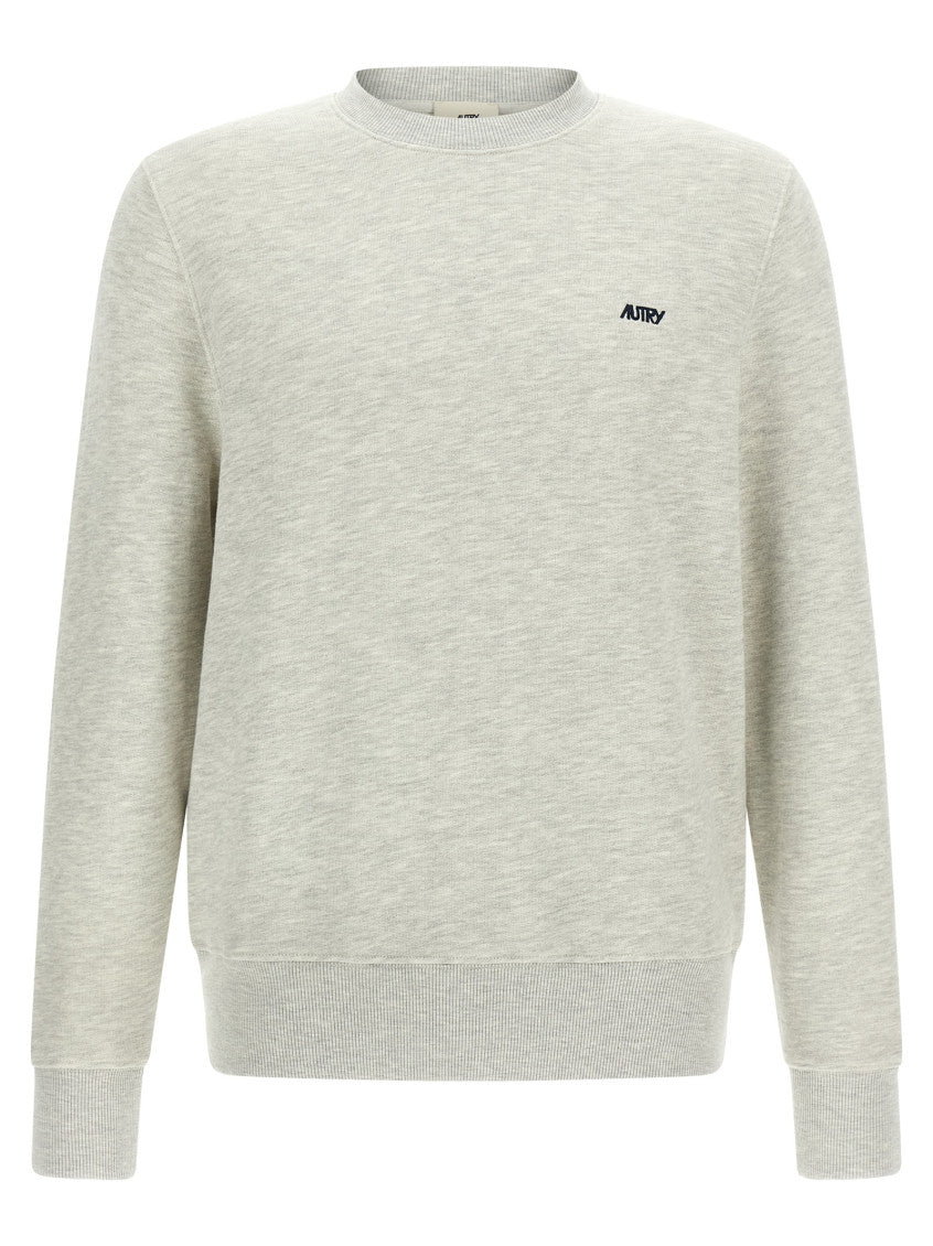 Grey Logo Embroidery Sweatshirt 1