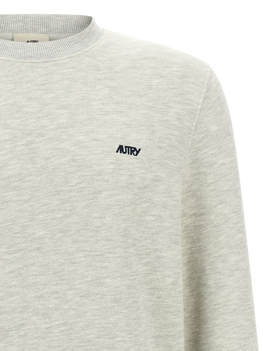 Grey Logo Embroidery Sweatshirt 3
