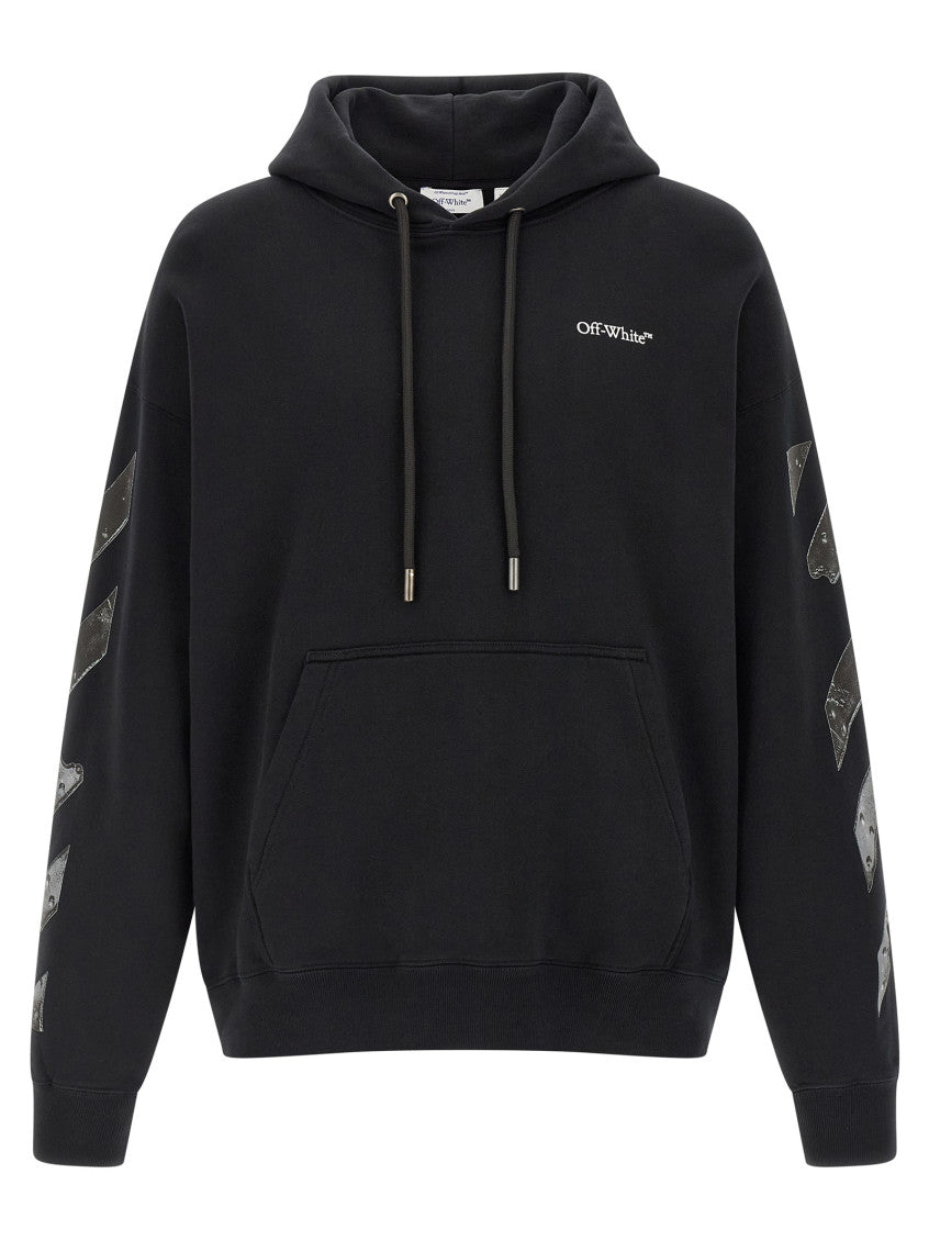 Black 'Metal Arrow Skate' Hoodie 1