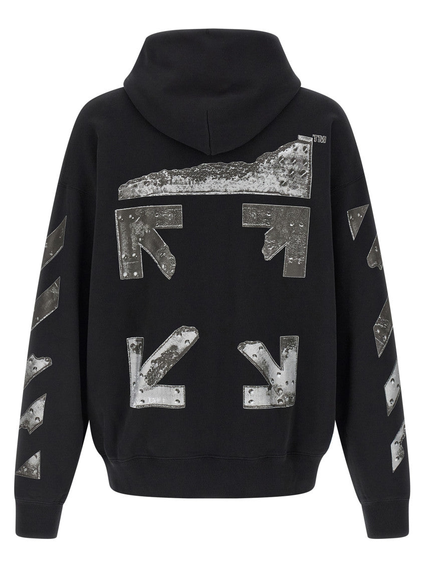 Black 'Metal Arrow Skate' Hoodie 2
