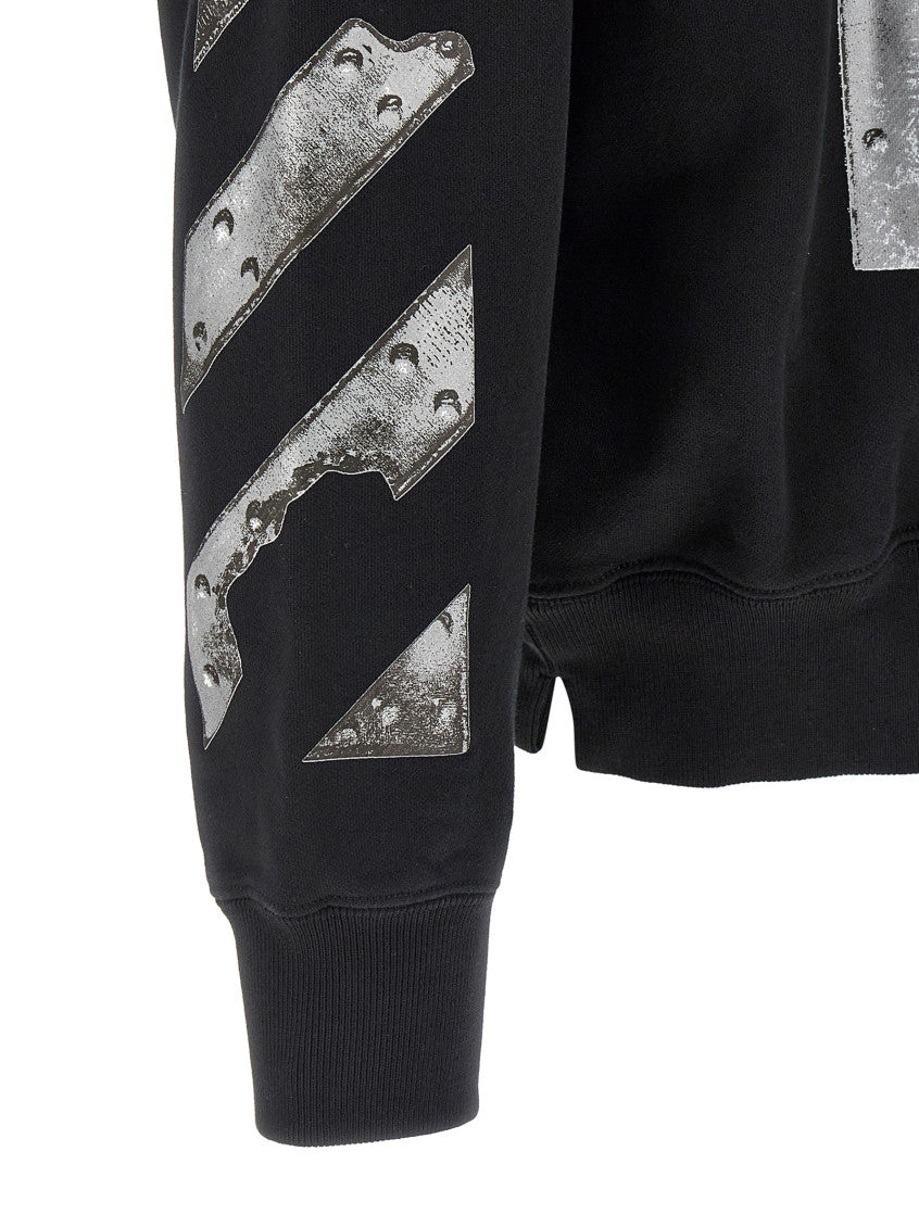Black 'Metal Arrow Skate' Hoodie 4
