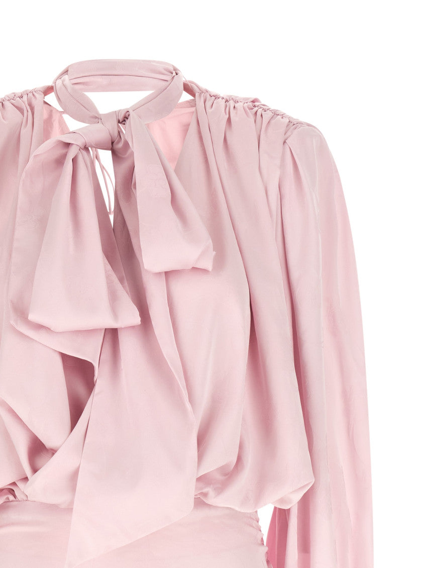 Pink Full Sleeves Mini Dress 3