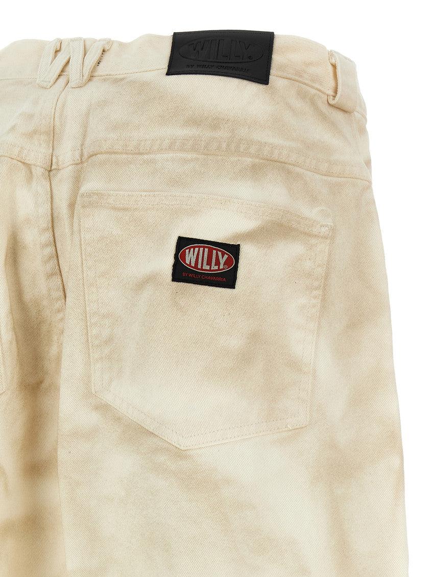 Beige Denim Jeans 4