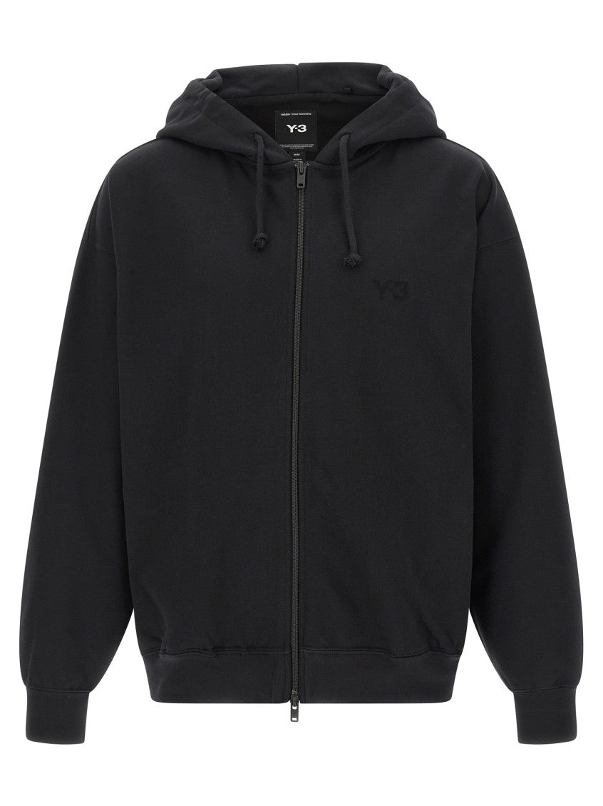 Black 'Y-3 Brushed Terry Zip' Hoodie 1