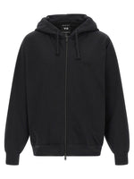 Black 'Y-3 Brushed Terry Zip' Hoodie 1