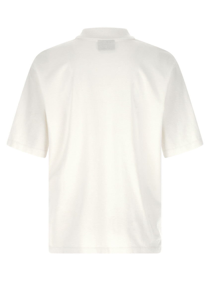 White Embroidery Logo Polo 2