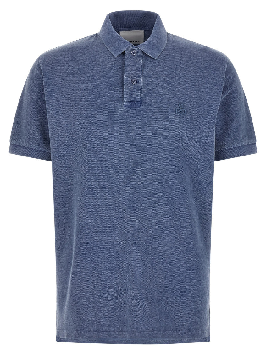 Blue Embroidered Logo Polo 1