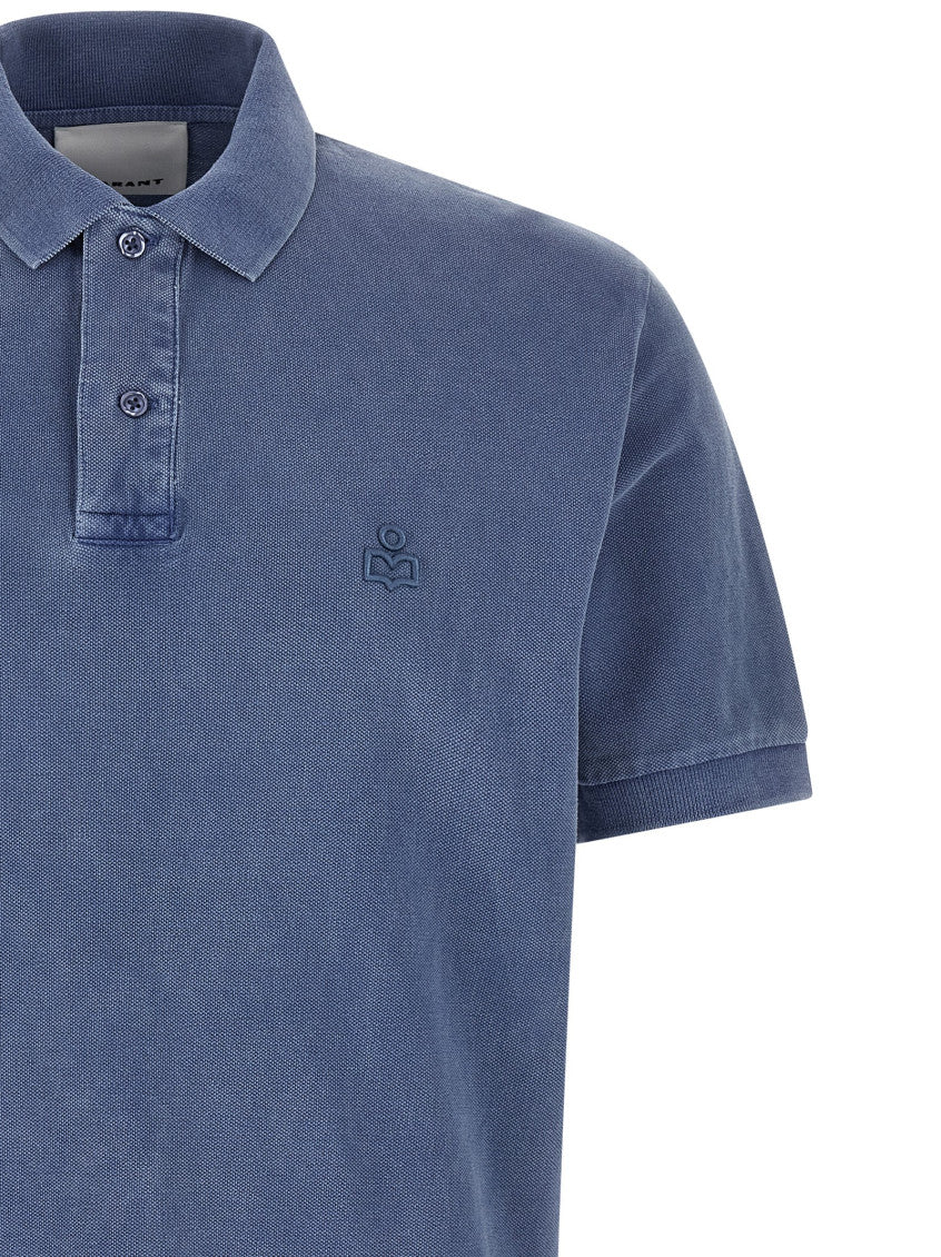Blue Embroidered Logo Polo 3