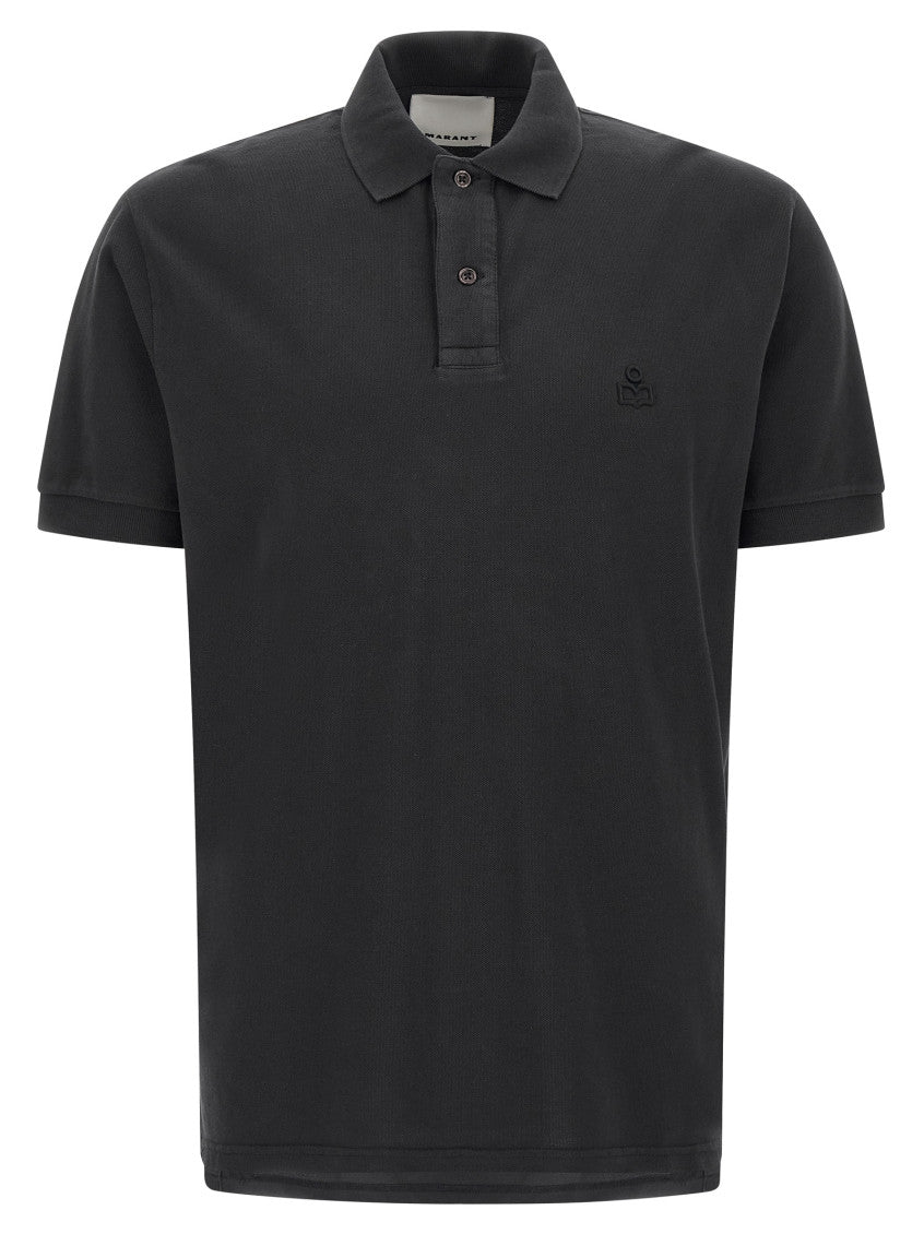 Black Embroidered Logo Polo 1