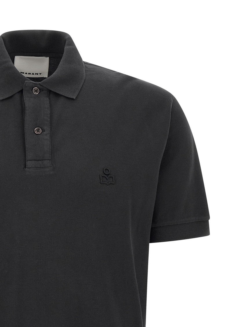 Black Embroidered Logo Polo 3
