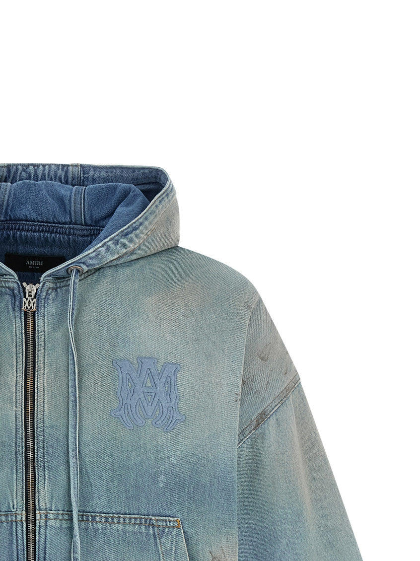 Blue 'MA Denim' Hoodie 3