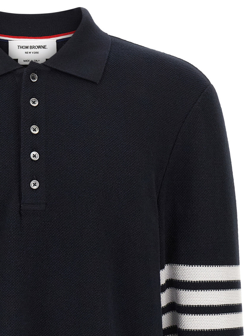 Navy Blue  4 Bar Stripe Polo 3