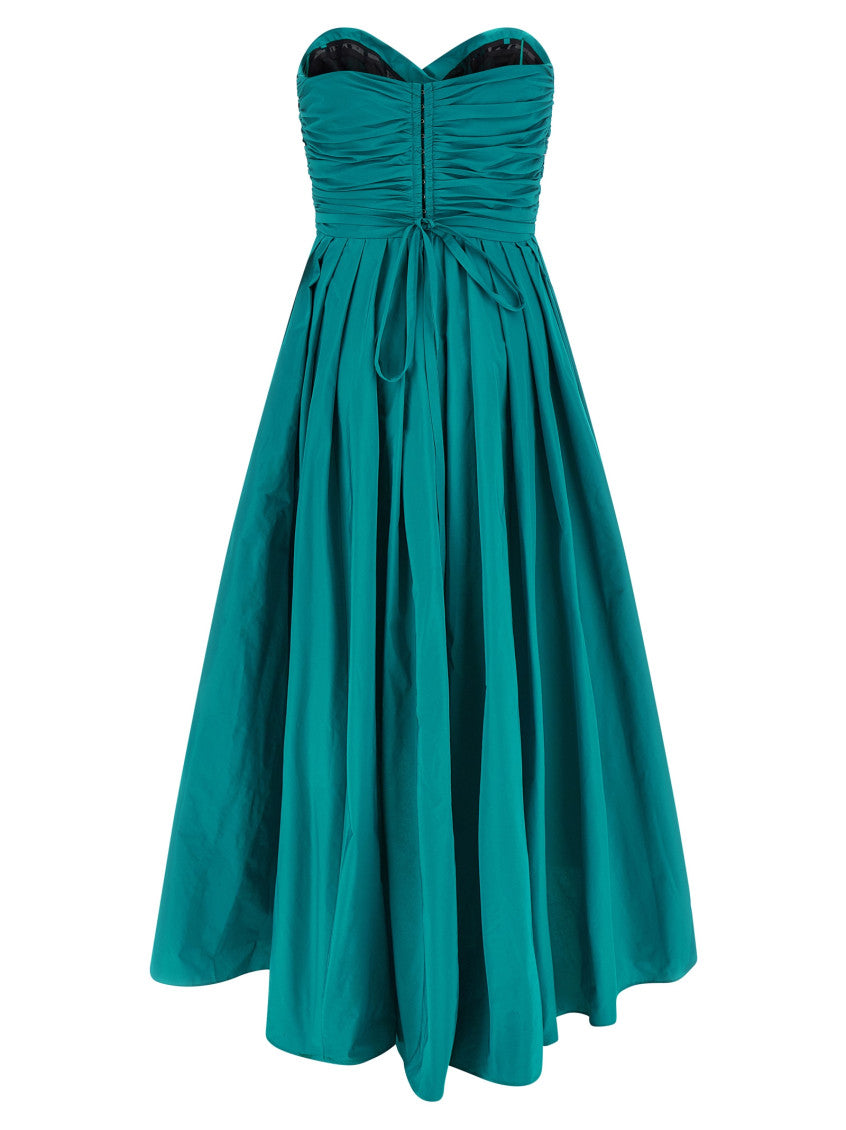 Green Sweetheart Neck Strapless Maxi Dress 2
