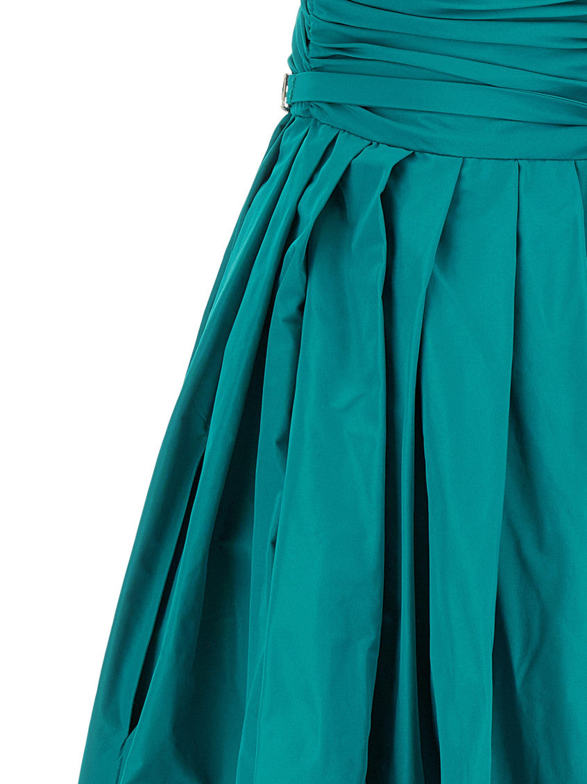 Green Sweetheart Neck Strapless Maxi Dress 4