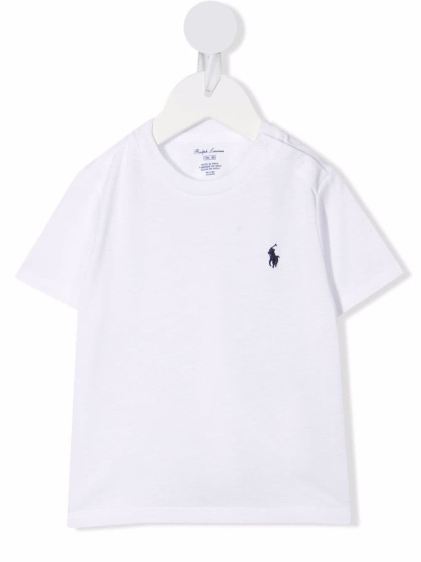 Baby Boys White Polo Pony Logo T-shirt 1