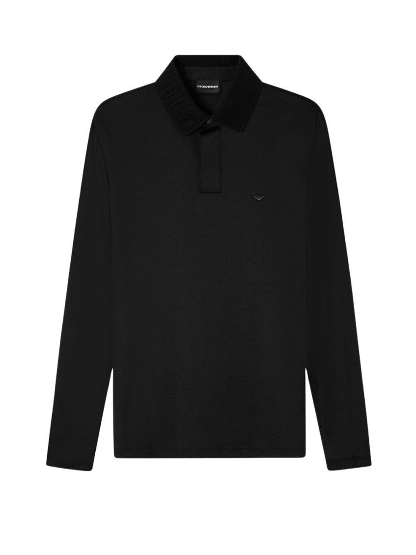 Black Cotton Logo  Polo 1
