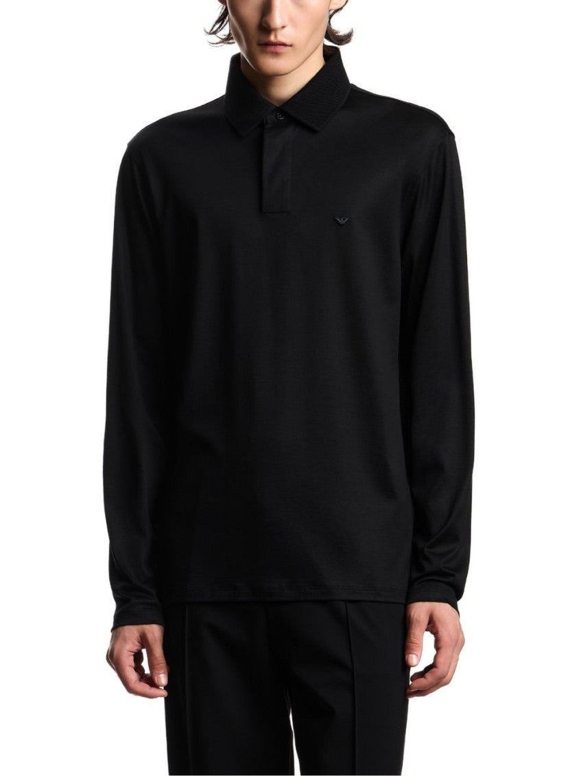Black Cotton Logo  Polo 3