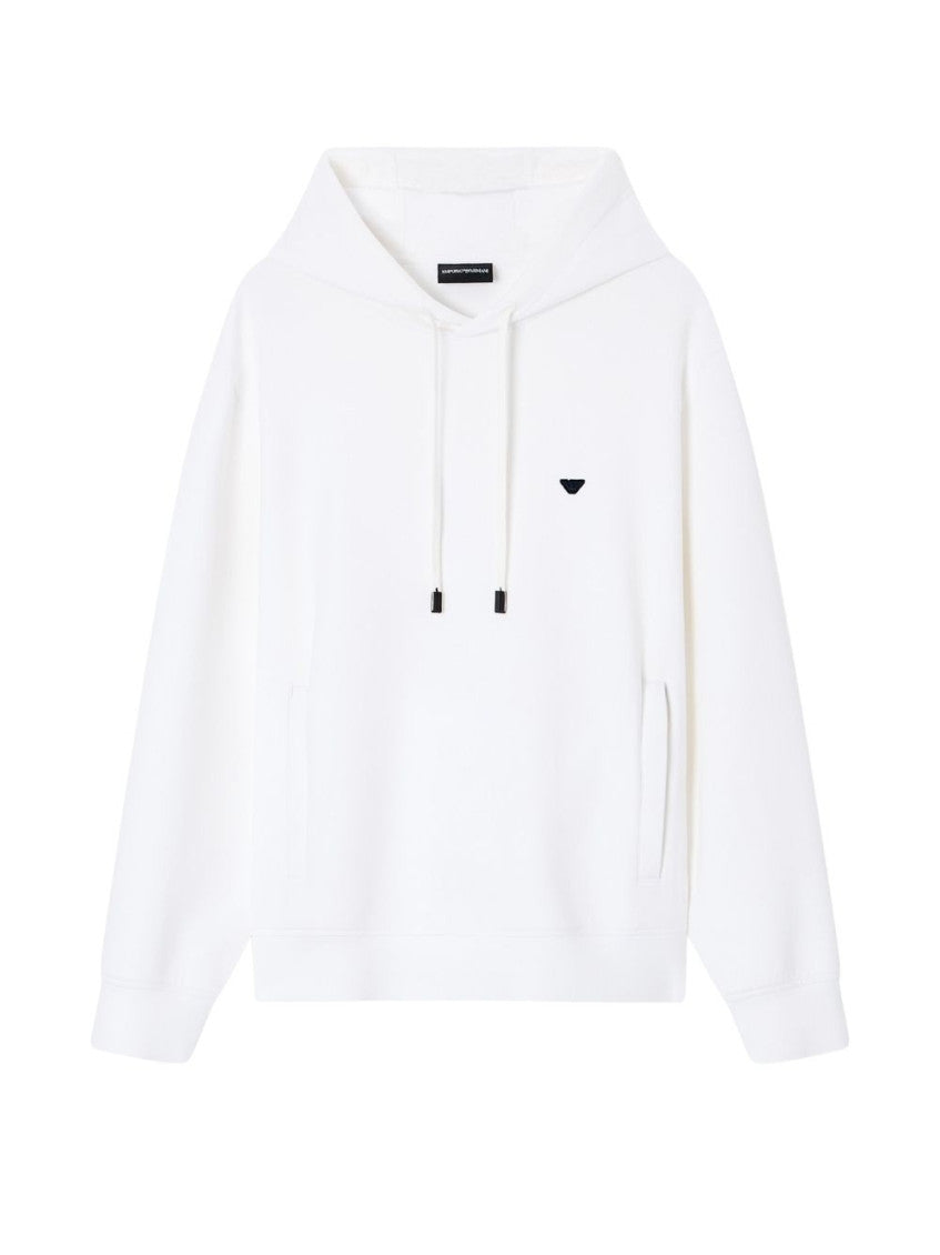 White Cotton Logo Sweatshirt 1