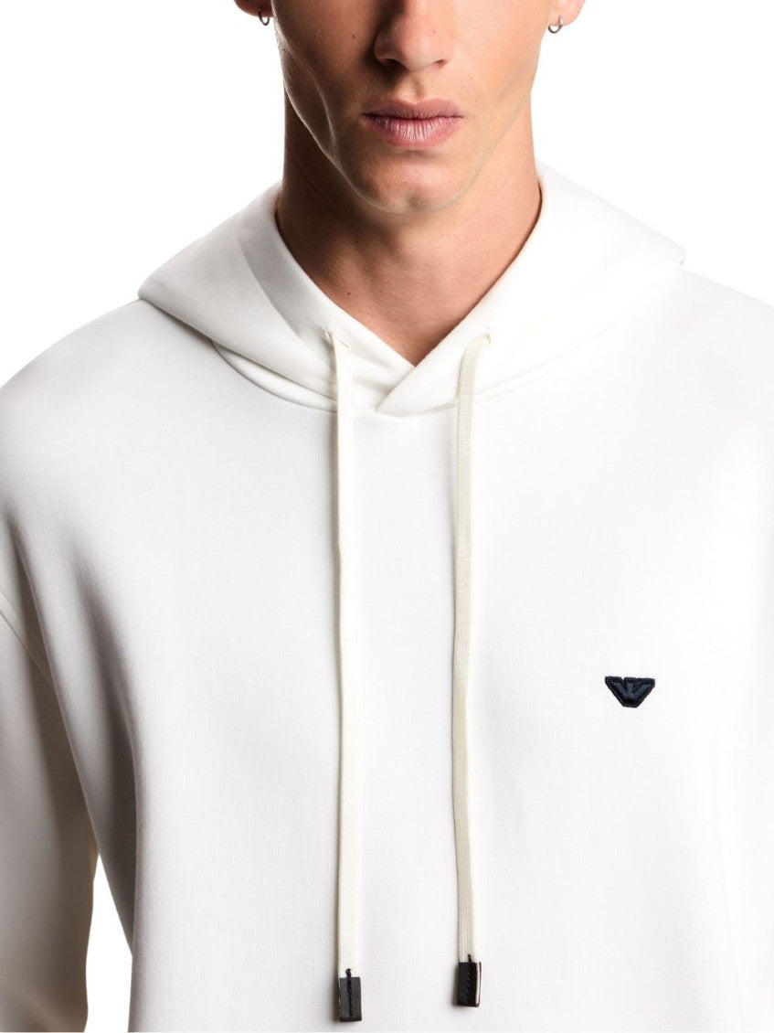 White Cotton Logo Sweatshirt 3