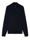 Blue Solid Zip Up Jacket 1