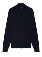 Blue Solid Zip Up Jacket 1