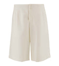 Beige Solid Shorts 1