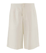 Beige Solid Shorts 1