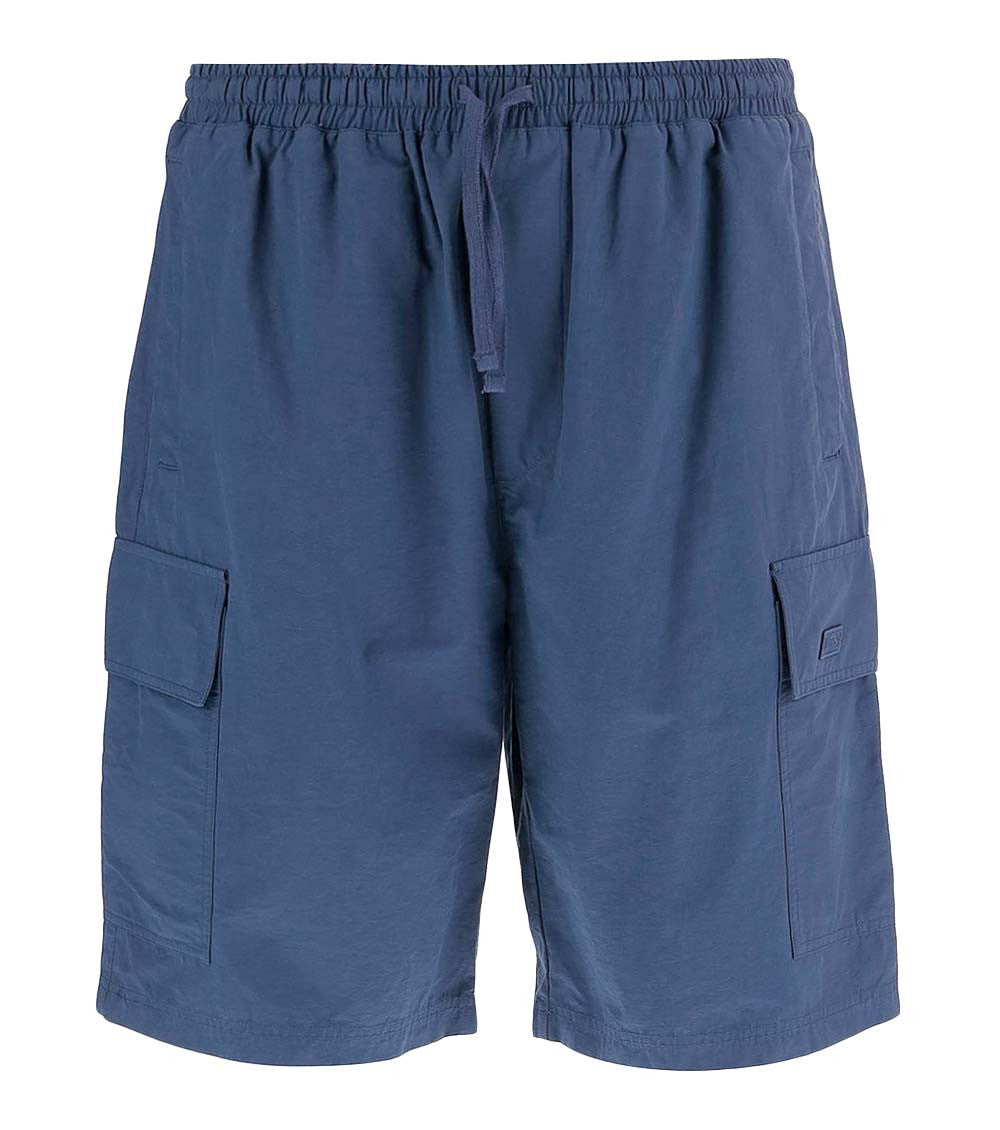 Dark Blue Cotton Blend Shorts 1