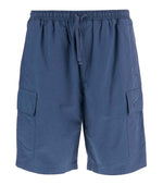 Dark Blue Cotton Blend Shorts 1