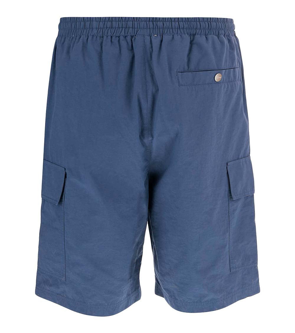 Dark Blue Cotton Blend Shorts 2