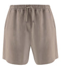 Beige Solid Shorts 1