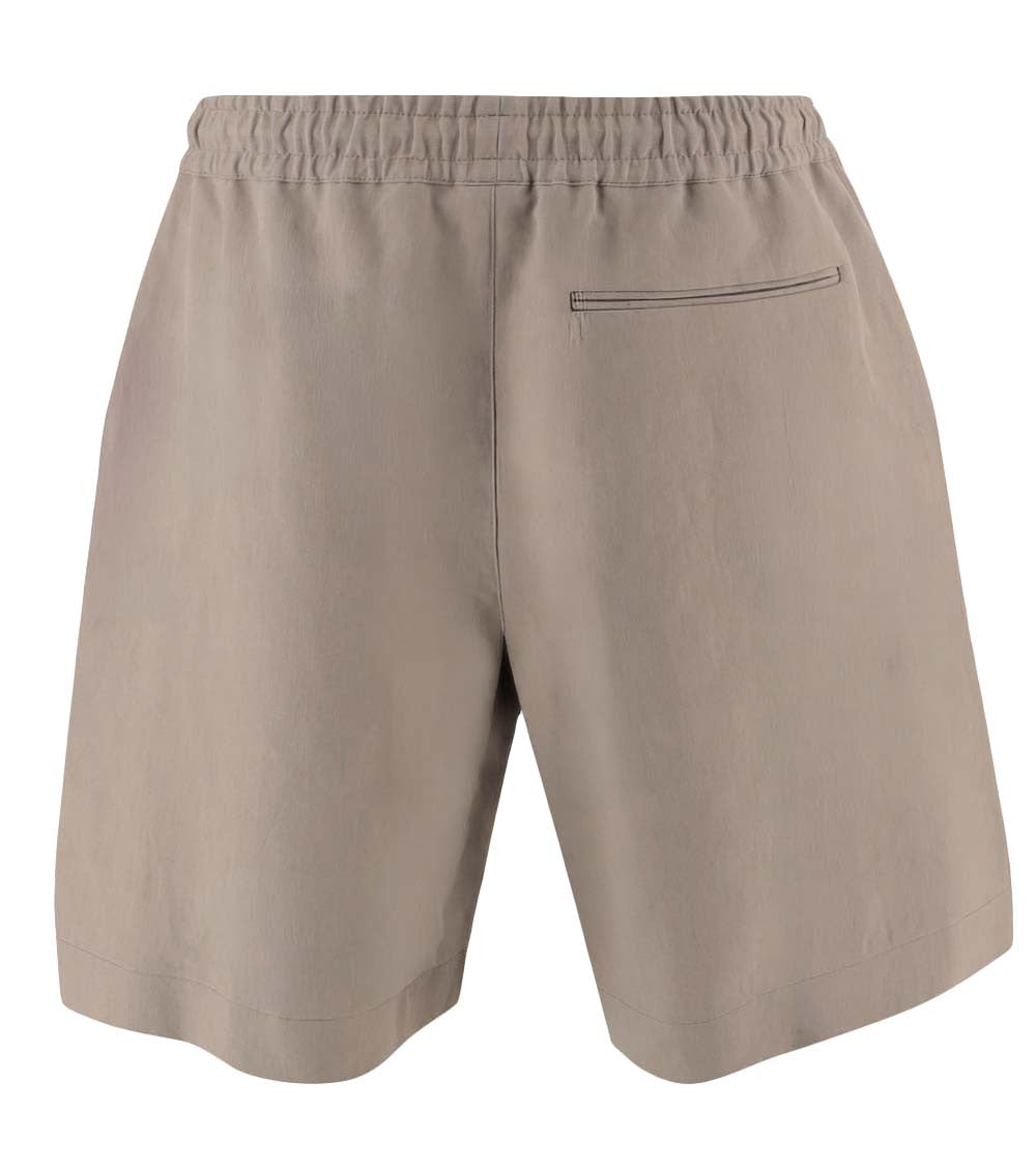 Beige Solid Shorts 3