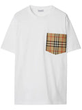 White Vintage Check Pocket T-shirt 1
