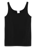 Black Cotton Blend Tank Top 1