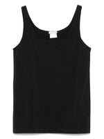 Black Cotton Blend Tank Top 1