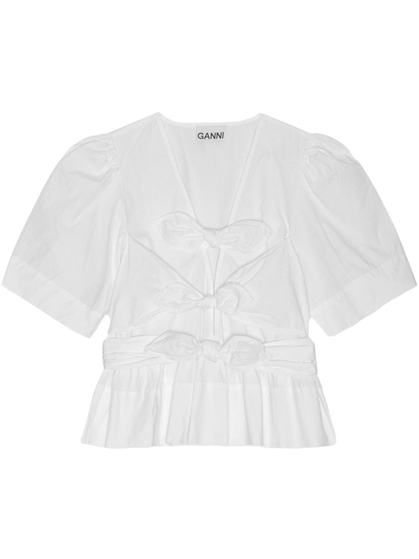 White Tie Bands Cotton Top 1