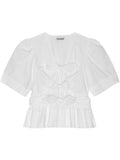 White Tie Bands Cotton Top 1