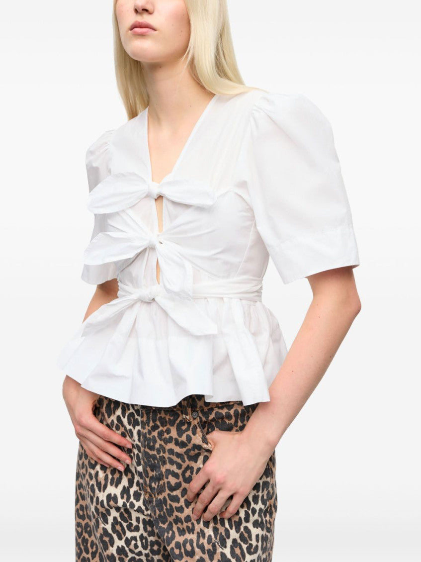 White Tie Bands Cotton Top 3