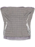Grey Plaid-check Corset 1