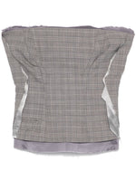 Grey Plaid-check Corset 1