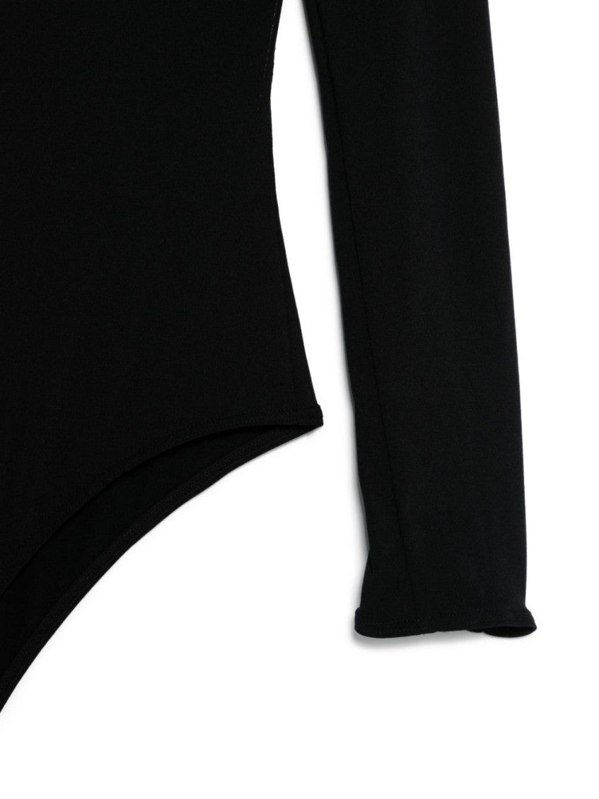 Black V-necked bodysuit 2