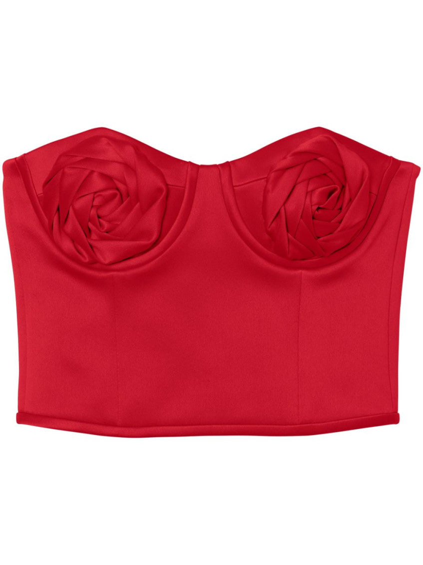 Red The Duchess Satin Rose Corset 1