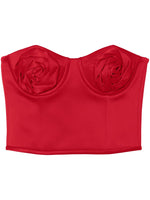 Red The Duchess Satin Rose Corset 1