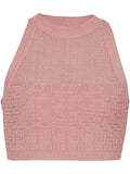 Pink PB-monogram Knitted Top 1