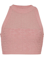 Pink PB-monogram Knitted Top 1