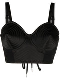 Black Conical corset cropped top 1