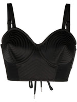 Black Conical corset cropped top 1